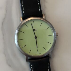 Steel Blaze SB Stainless Steel Quartz Analog Men's Watch Leather Strap Used